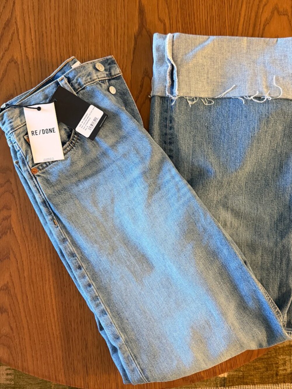NWT Re/Done High Rise Wide Leg Cuff - Picture 5 of 5